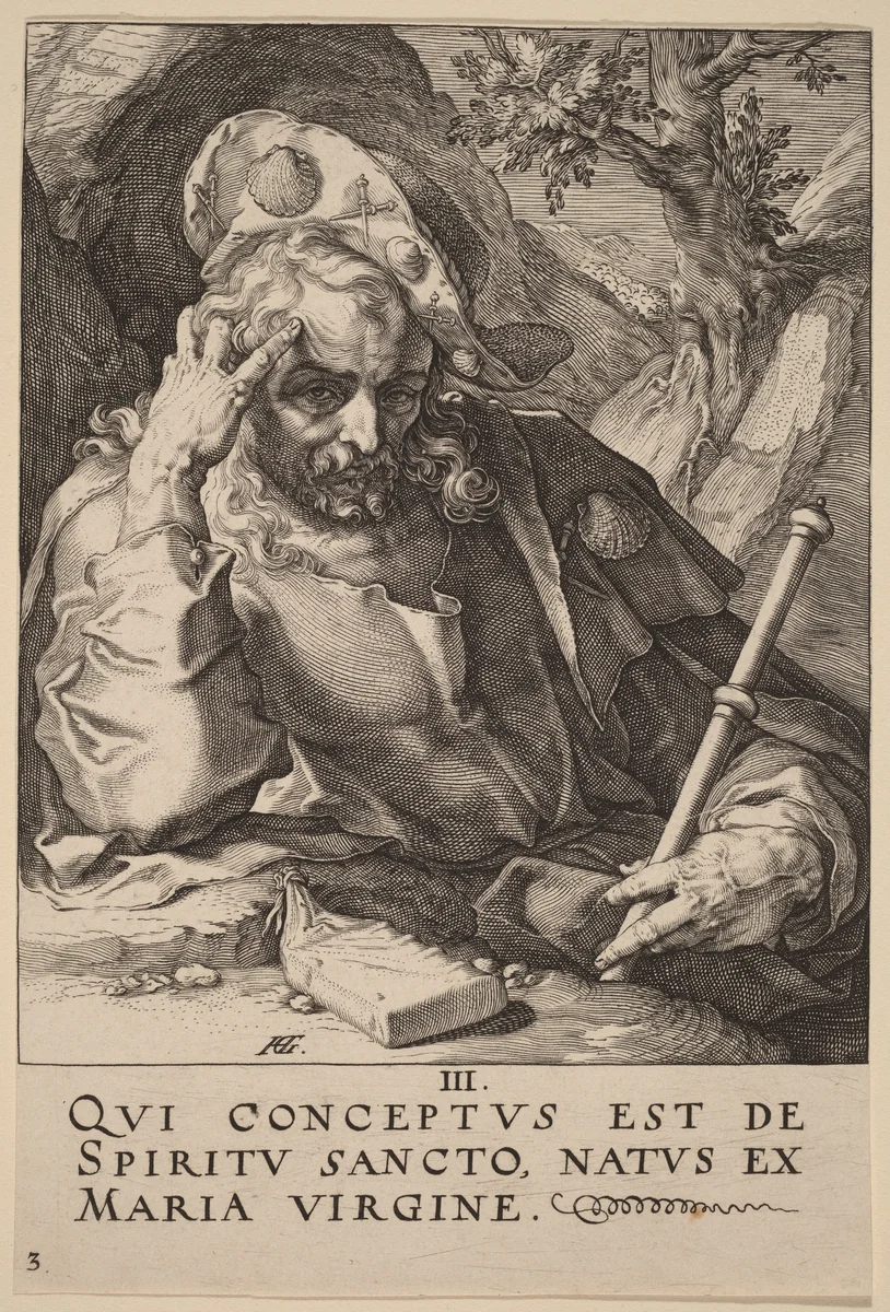 Saint James Major by Hendrick Goltzius, print, 1589