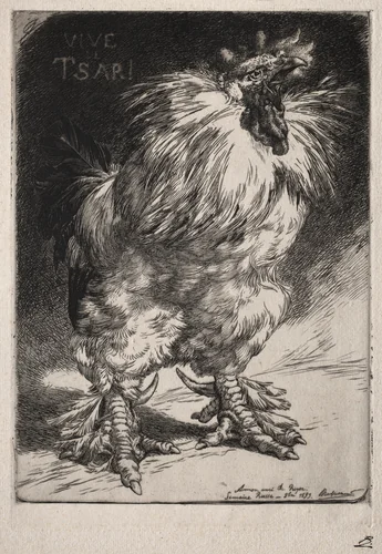 The French Cock by Félix Bracquemond, print, 1893