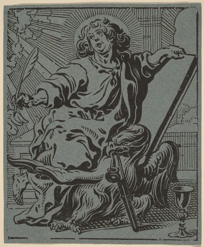 Saint John by Anthonis Sallaert, print, 1590-1658