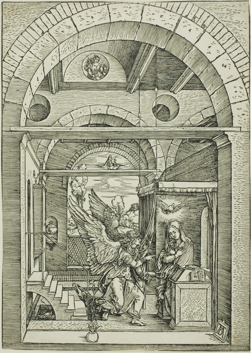 The Annunciation, from The Life of the Virgin by Albrecht Dürer, print, 1503