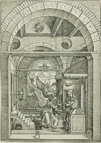 The Annunciation, from The Life of the Virgin by Albrecht Dürer, print, 1503