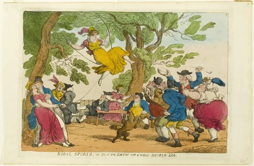 Rural Sports, or How to Show Off a Well-shaped Leg by Thomas Rowlandson, print, 1811