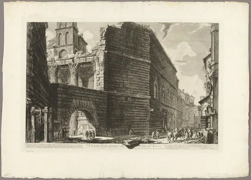 View of the Remains of the Forum of Nerva, from Views of Rome by Giovanni Battista Piranesi, print, 1757
