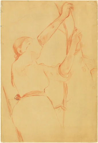 Girl Picking Cherries by Berthe Morisot, drawing, 1891