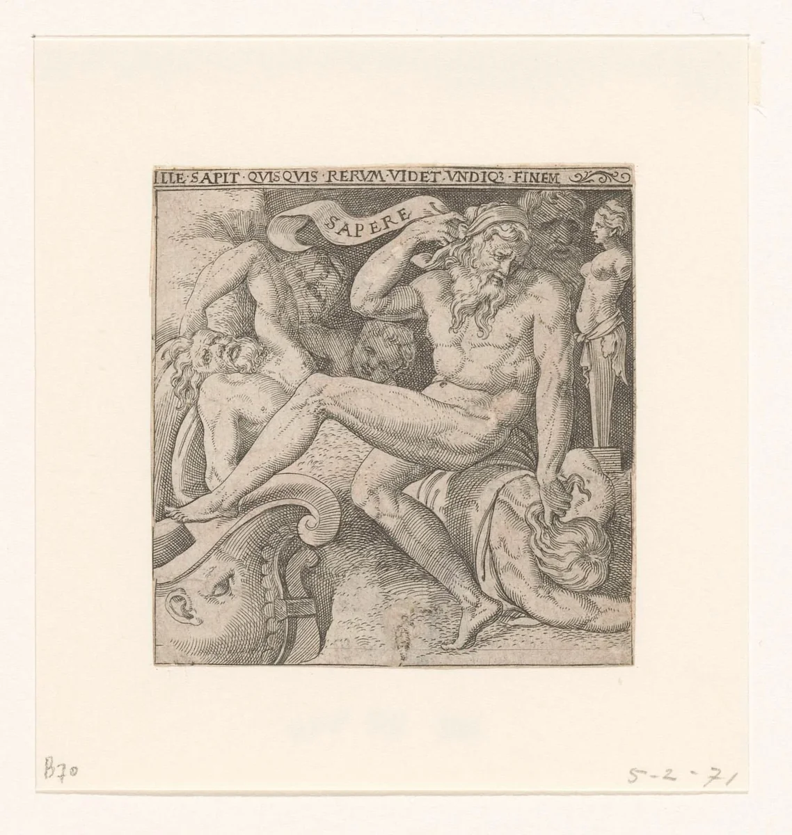 Wijsheid by Unknown, print, 1533-1567