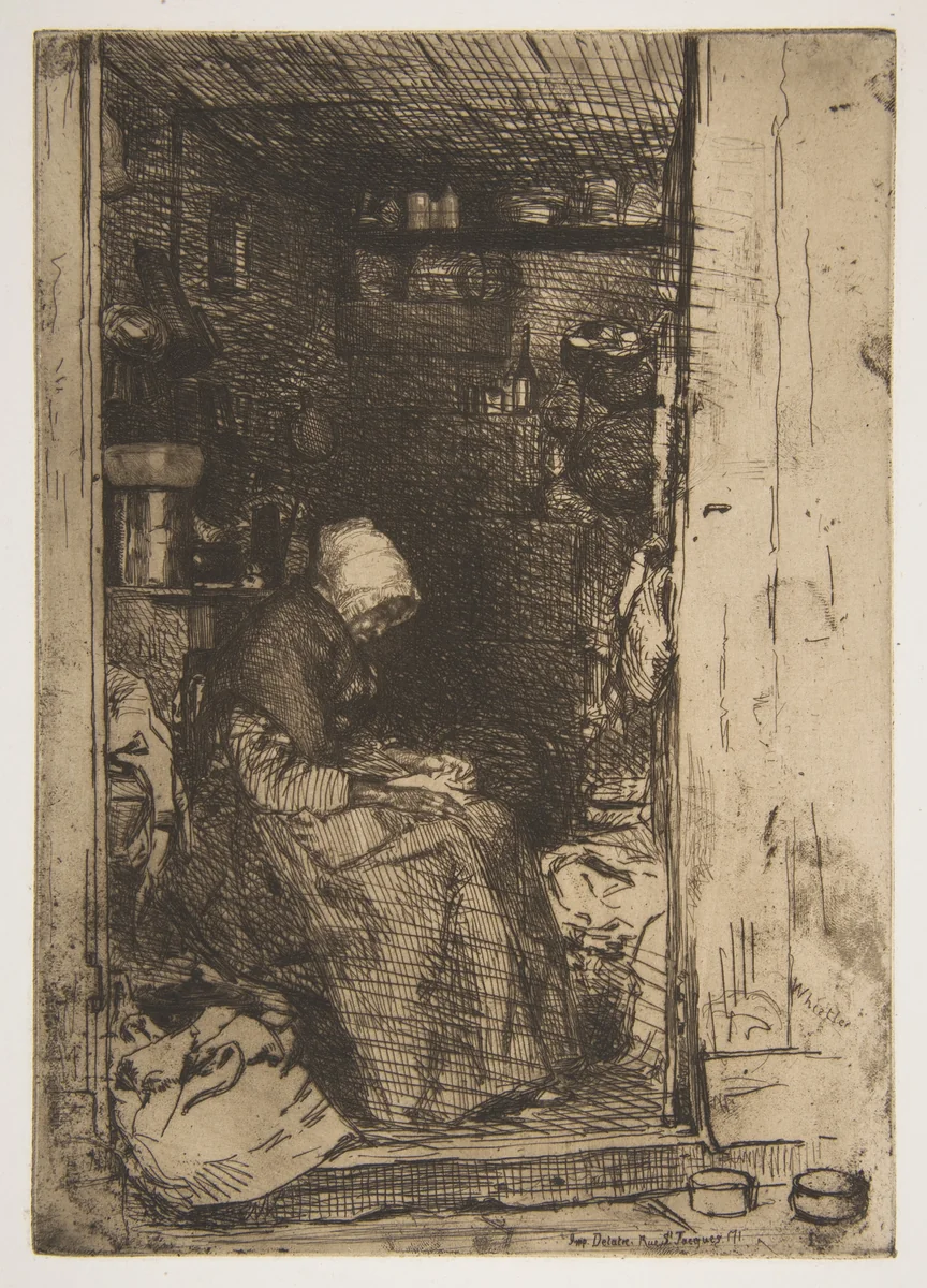 La Vielle aux Loques by James McNeill Whistler, print, 1858