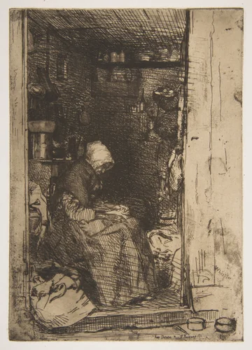 La Vielle aux Loques by James McNeill Whistler, print, 1858