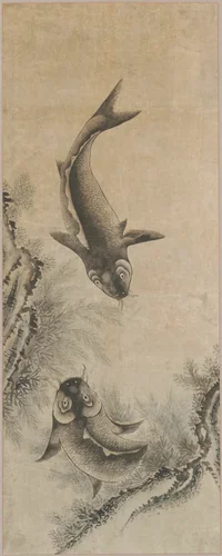 A Pair of Carp by Korea, drawing, 1392-1910