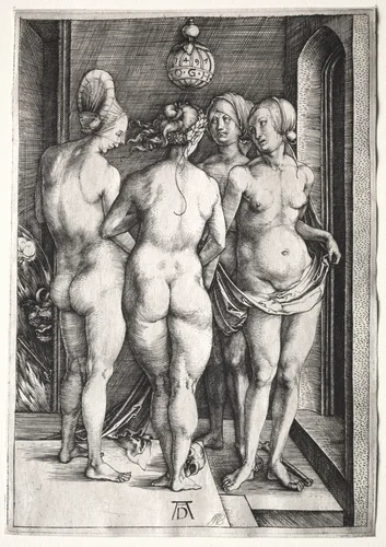 The Four Witches (Four Naked Women) by Albrecht Dürer, print, 1497