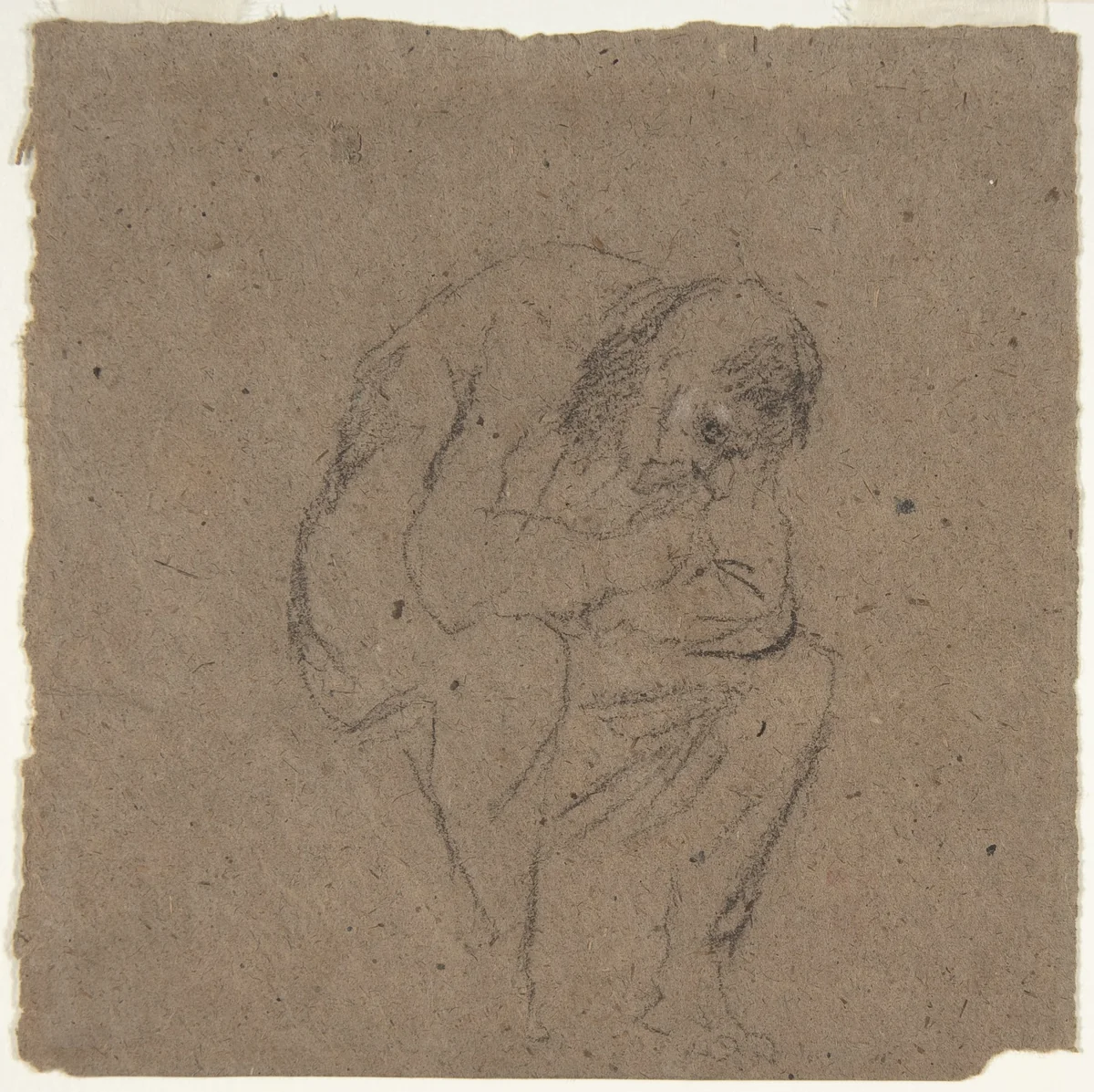 Study for Ugolino by Jean Baptiste Carpeaux, drawing, 1840-1875