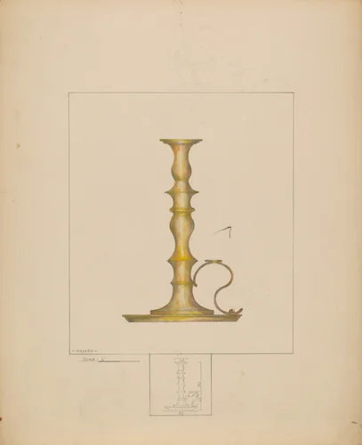 Candlestick by Henry Meyers, index of american design, 1937