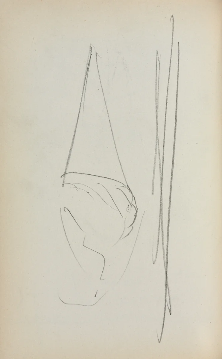 Italian Sketchbook: Sail (page 69) by Maurice Prendergast, book, 1898-1899