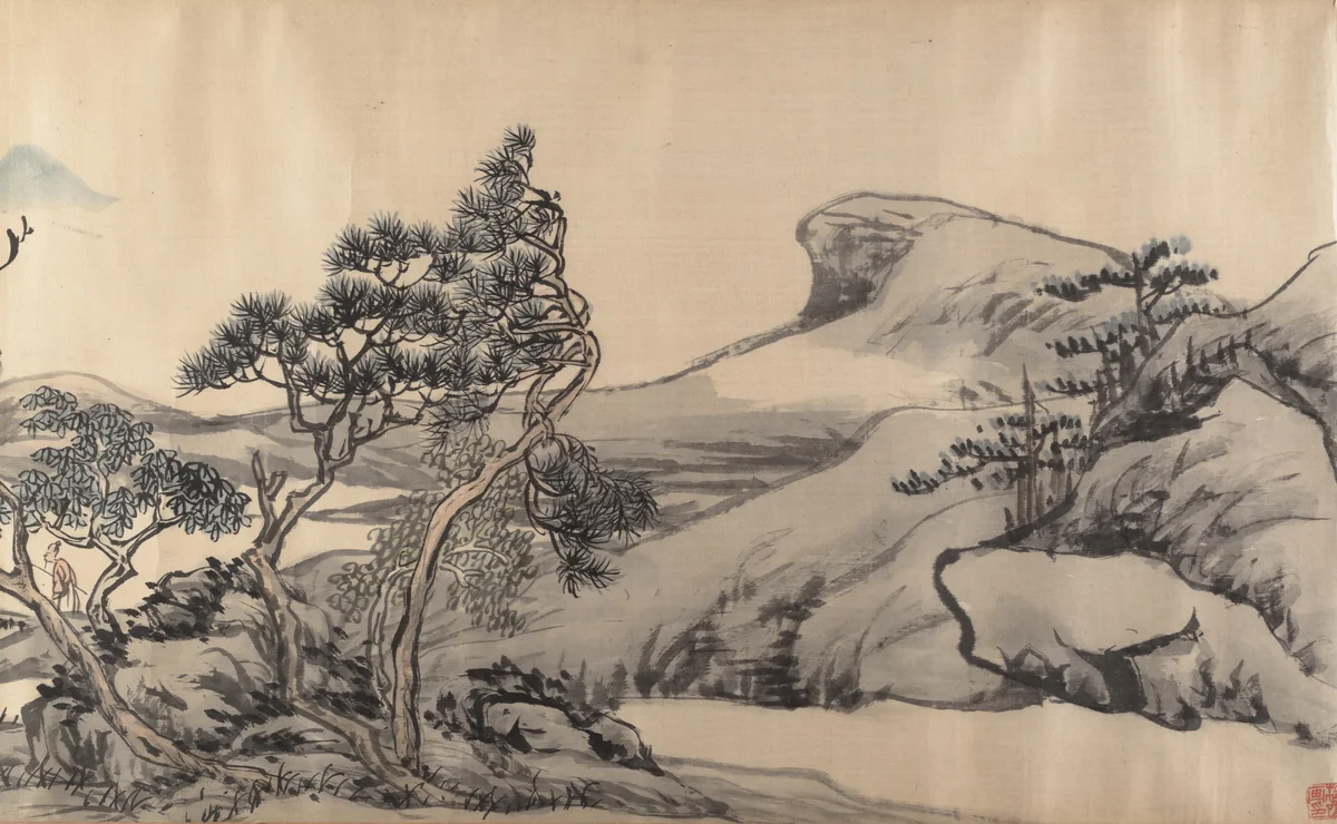 Landscape by Zhang Cining, painting, 1807