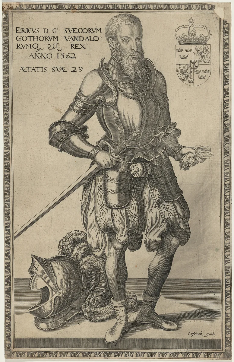 Eric XIV, King of Sweden by Frans Huys, print, 1522-1562