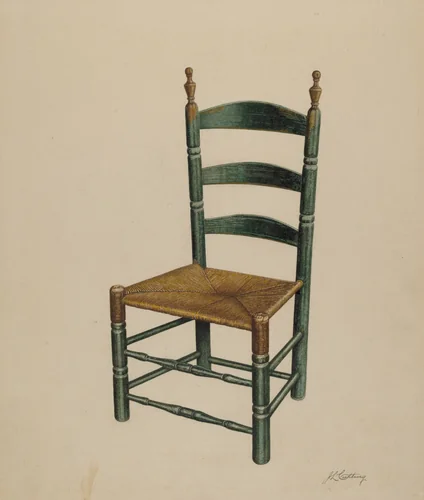 Ladder Back Chair by John Cutting, index of american design, 1939