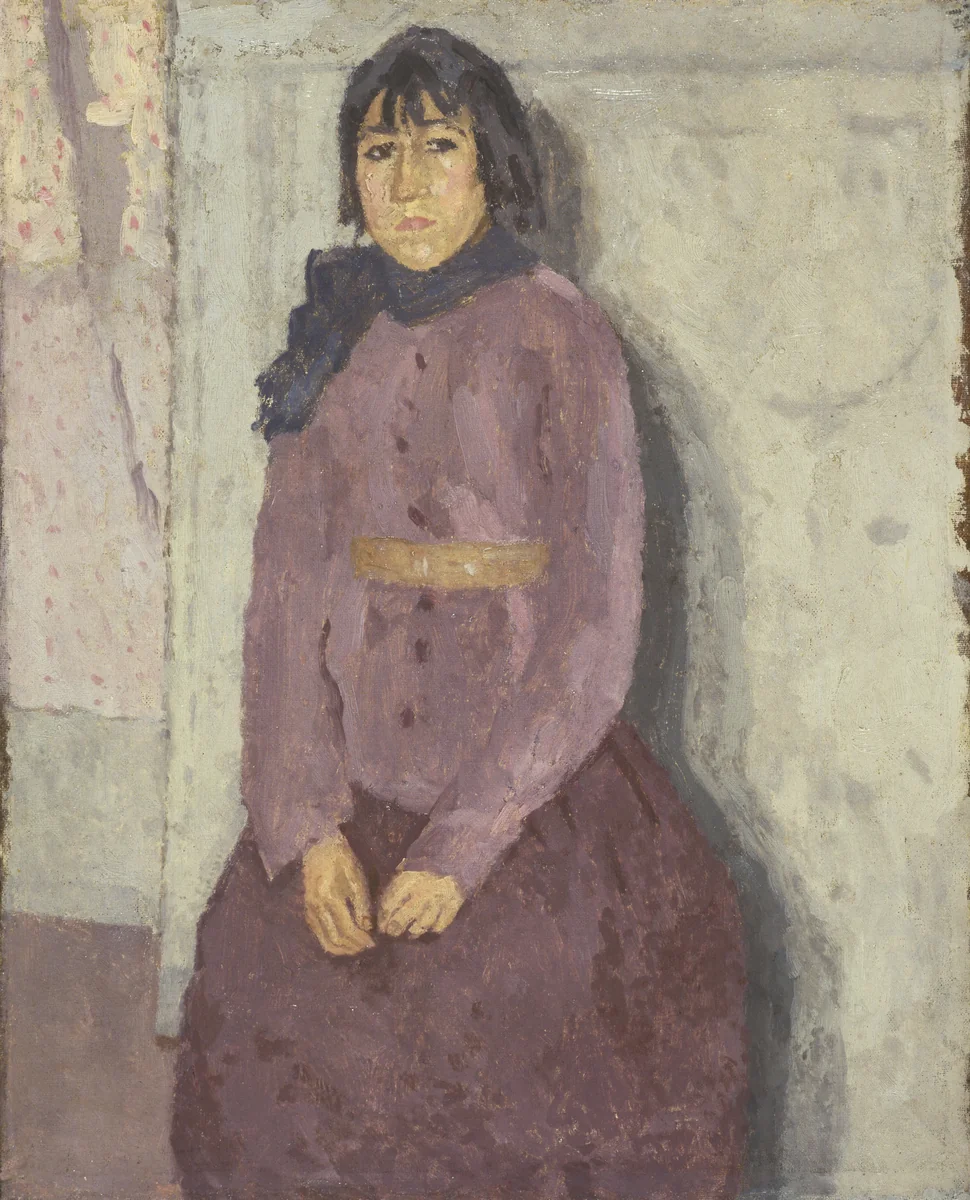 Girl with a Blue Scarf by Gwen John, painting, 1915