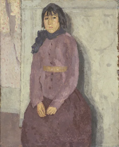 Girl with a Blue Scarf by Gwen John, painting, 1915
