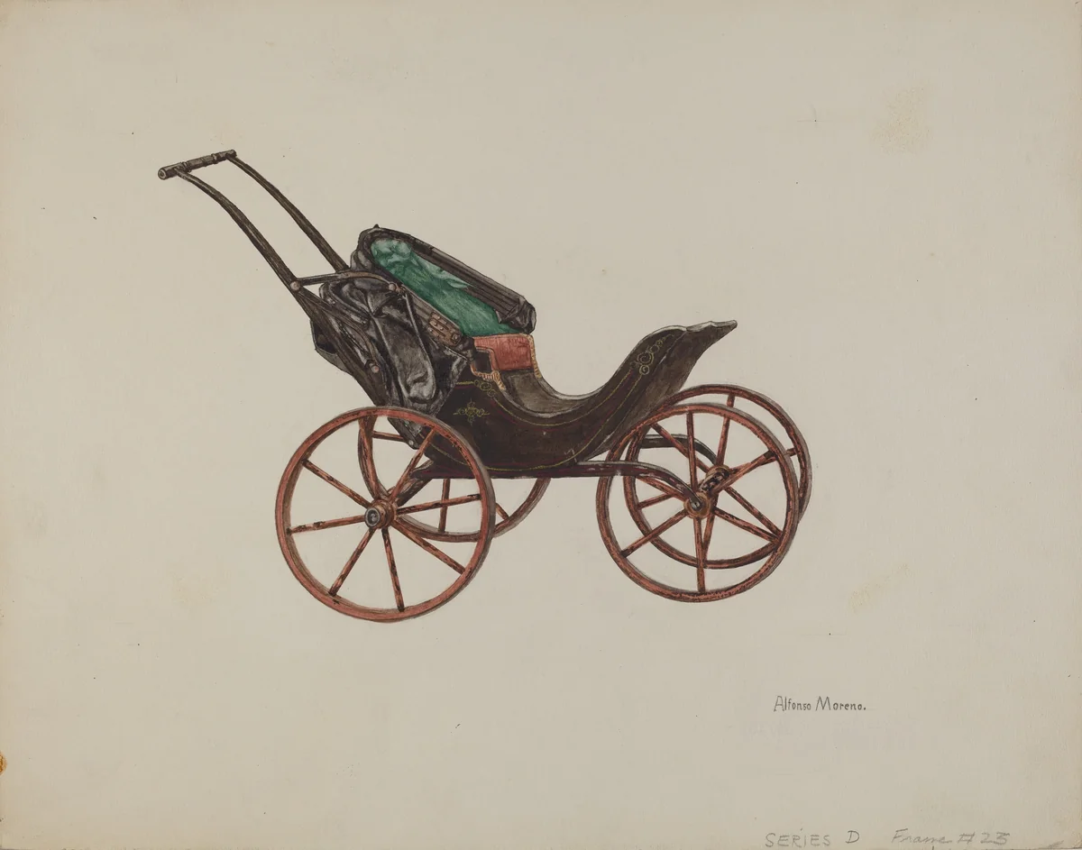 Doll Buggy by Alfonso Moreno, index of american design, 1935-1942