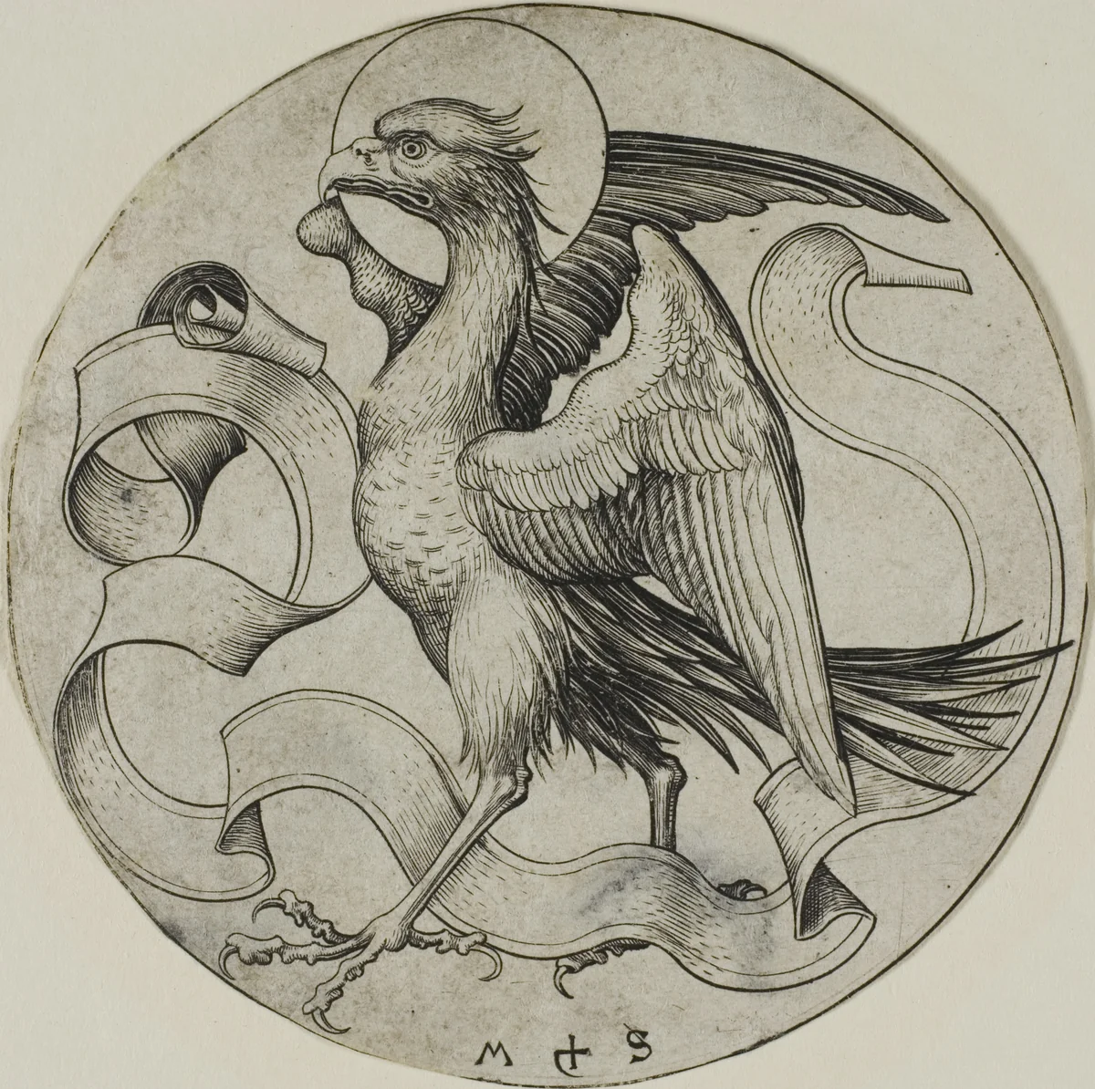 The Eagle of St. John by Martin Schongauer, print, 1450-1491
