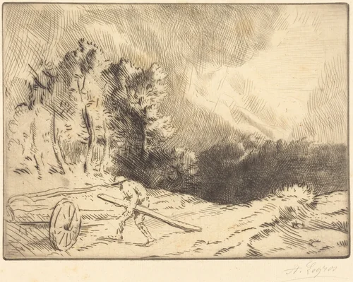 Edge of a Forest in Bourgogne (Un coin de foret en Bourgogne) by Alphonse Legros, print, 1837-1911