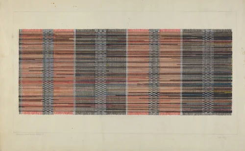 Woven Rag Carpet by Frank J. Mace, index of american design, 1937