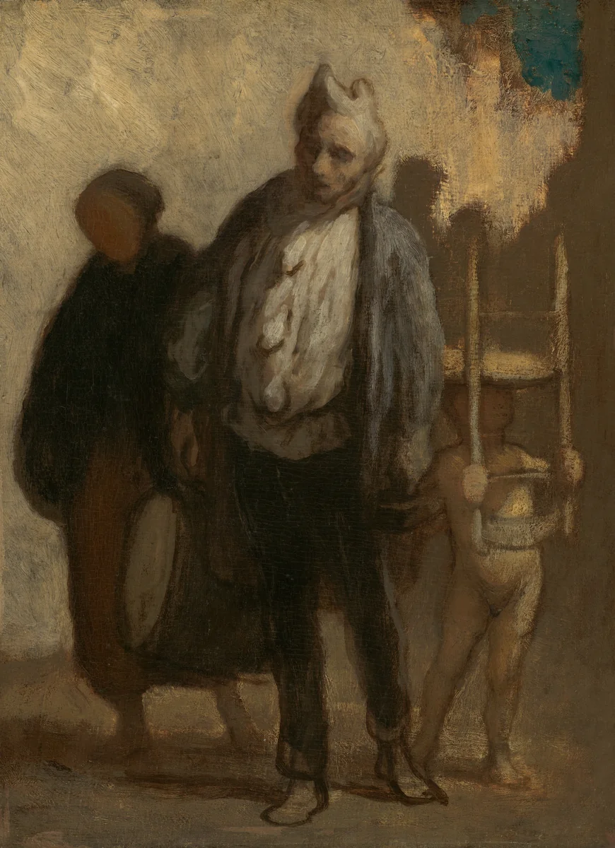 Wandering Saltimbanques by Honoré Daumier, painting, 1847-1850