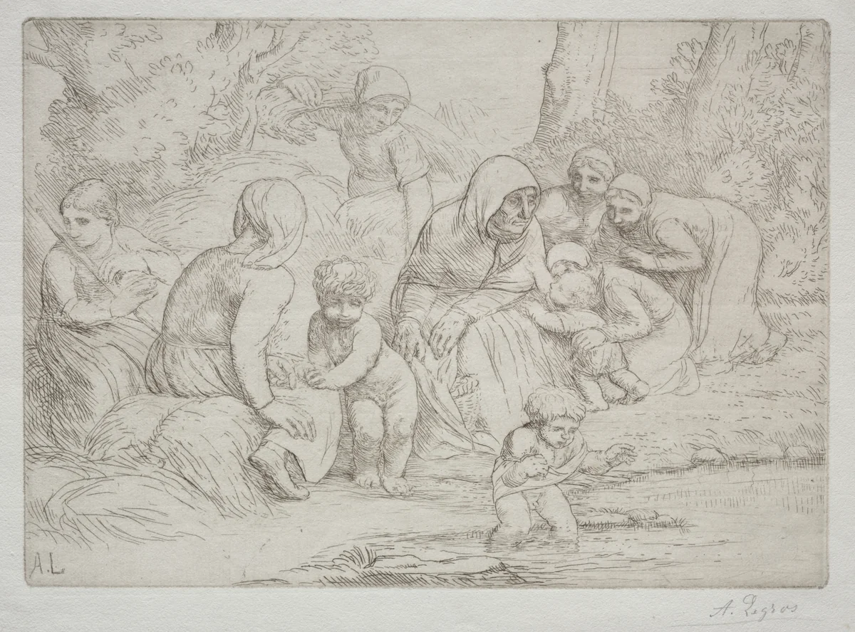 L'Été by Alphonse Legros, print, 1857-1911