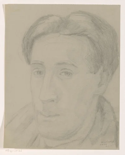 Zelfportret: B-1-1, 2 februari by Cor van Teeseling, drawing, 1942