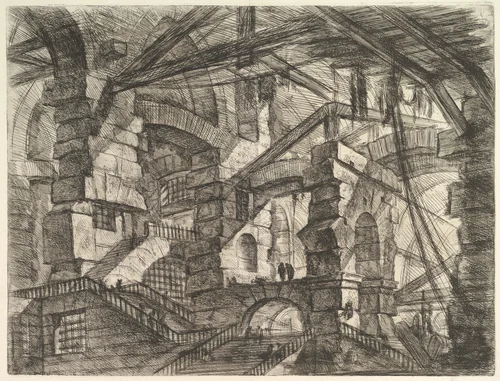 The Gothic Arch, from "Carceri d'invenzione" (Imaginary Prisons) by Giovanni Battista Piranesi, print, 1744-1755