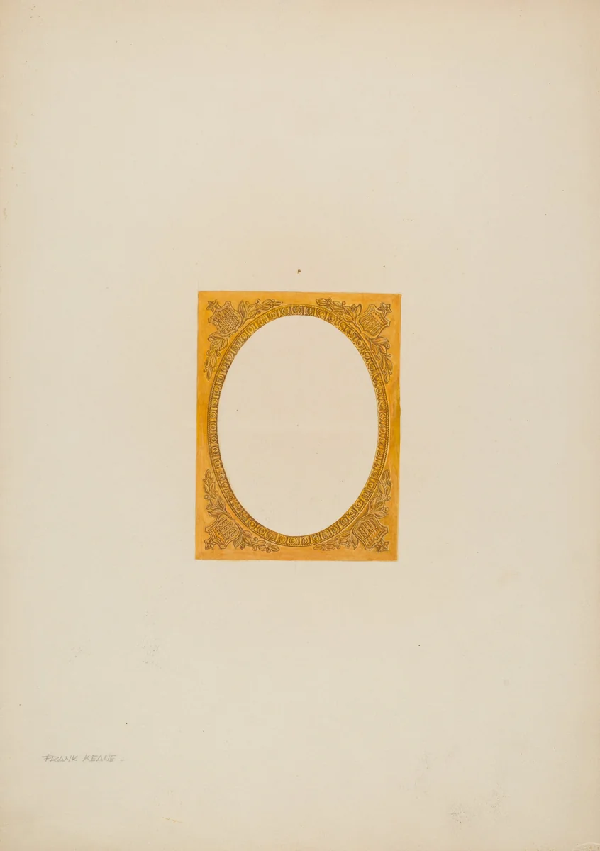 Metal Frame Daguerreotype (Brass) by Frank M. Keane, index of american design, 1941