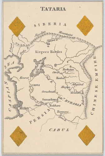 Tataria, from "Court Game of Geography" by William and Henry Rock, print, 1838-1855