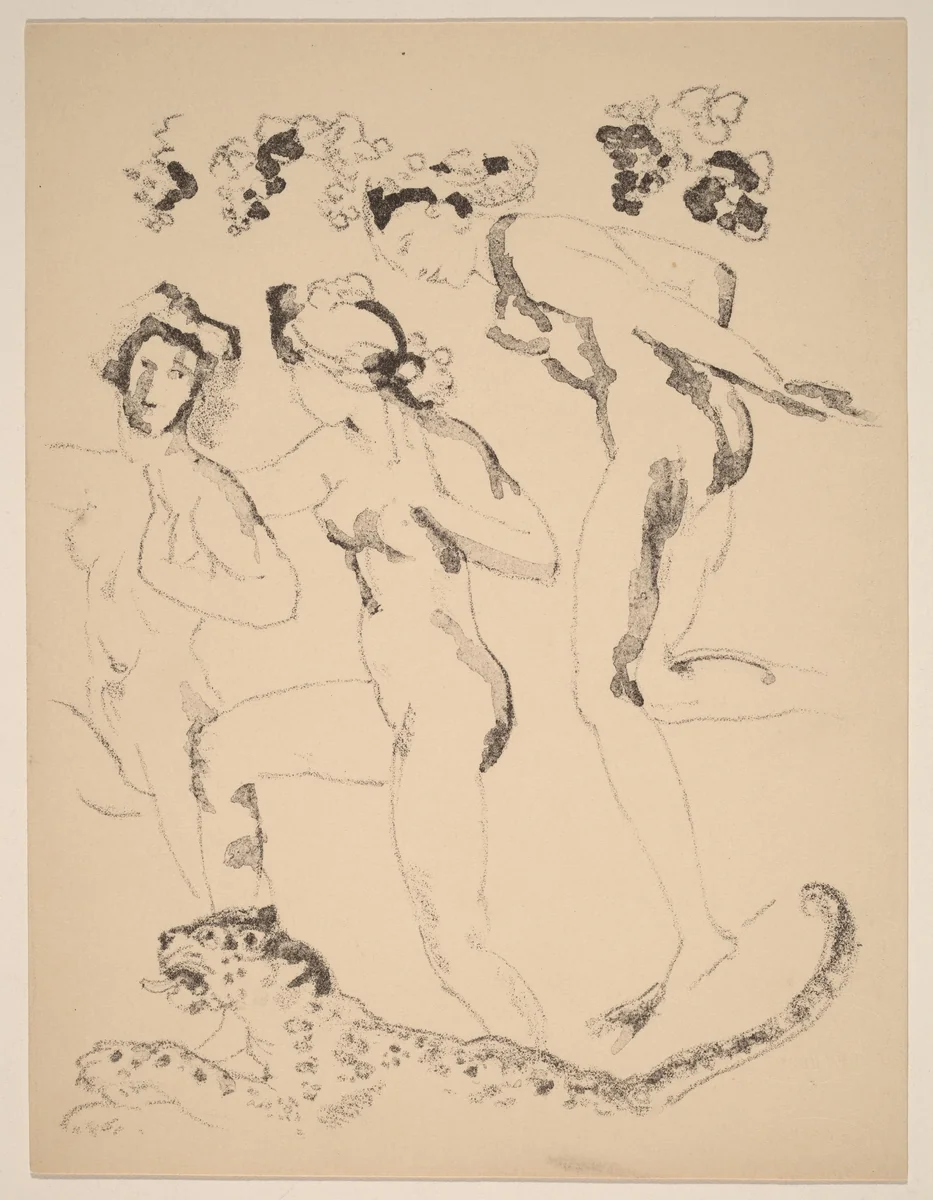 Bacchantes by Arthur B. Davies, print, 1920