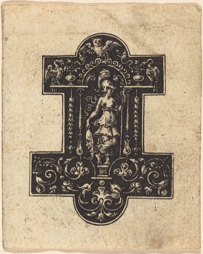 Minerva Standing by Etienne Delaune, print, 1519-1583