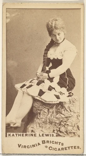 Katherine Lewis, from the Actors and Actresses series (N45, Type 1) for Virginia Brights Cigarettes by Allen & Ginter, photograph, 1885-1891