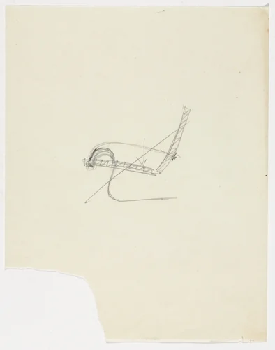 Lounge Chair with Arms (Elevation sketch) by Ludwig Mies van der Rohe, mies van der rohe archive, 1926
