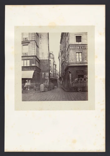 Rue Mondétour, de la rue Rambuteau by Charles Marville, photograph, 1860-1879