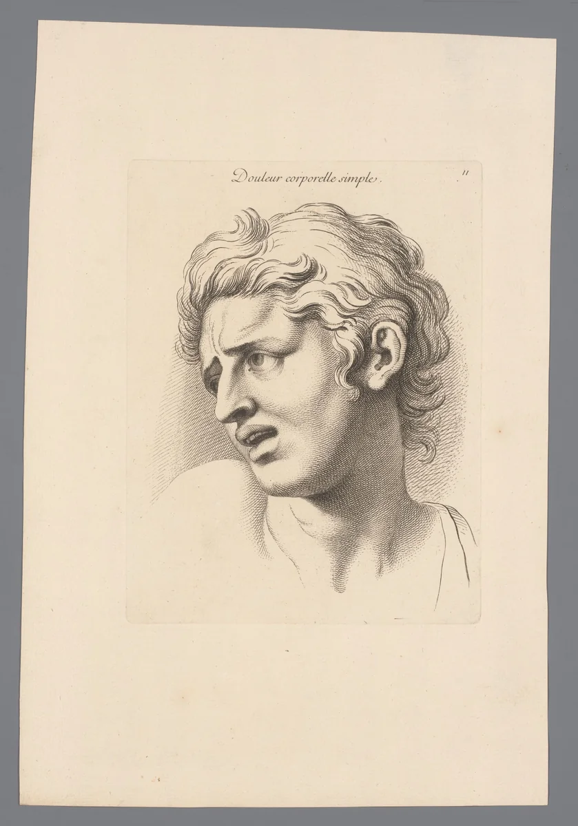 Lichamelijke pijn by Jean Audran, print, 1727