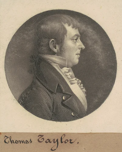 Thomas Taylor by Charles B. J. Févret de Saint-Mémin, print, 1808