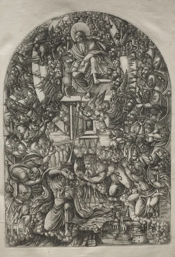 The Apocalypse: St. John Summoned to Heaven by Jean Duvet, print, 1546-1556