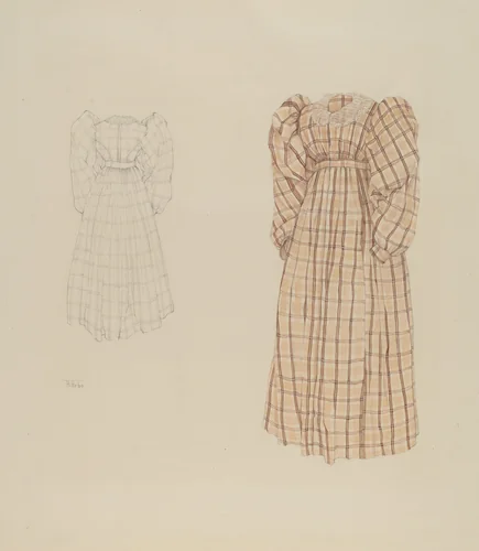 Plaid Morning Dress by Aurelia Arbo, index of american design, 1937