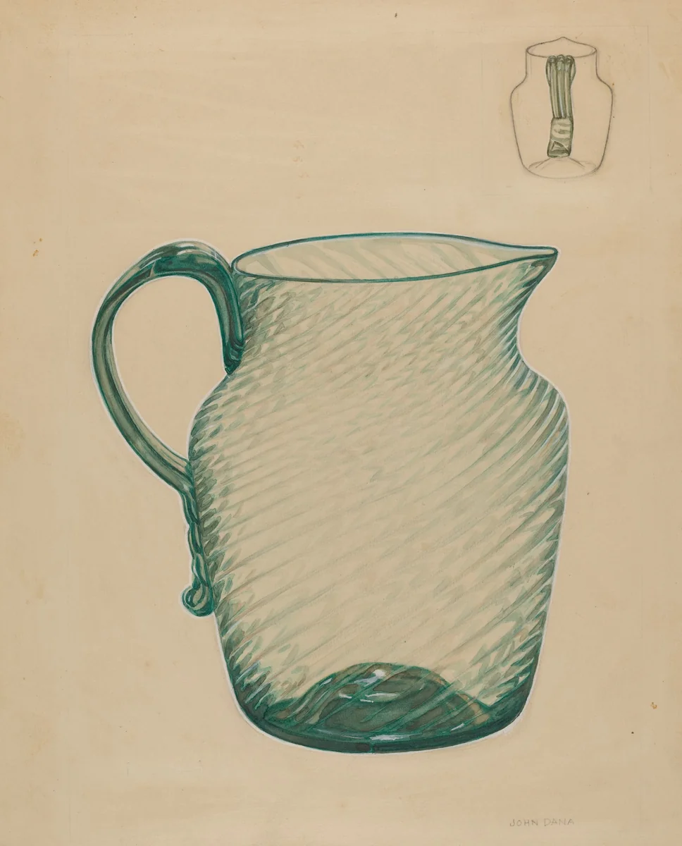 Water Pitcher by John Dana, index of american design, 1936