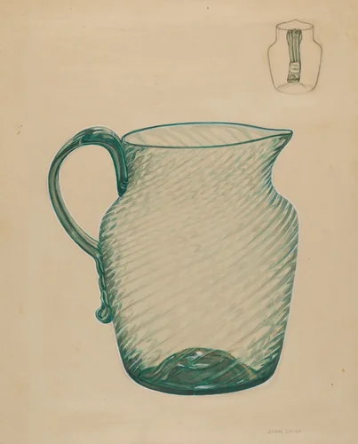 Water Pitcher by John Dana, index of american design, 1936