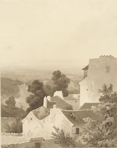 Parijs, gezien van Viroflay by Alexis Victor Joly, drawing, 1803-1874