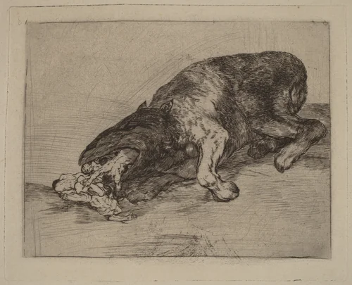 Fiero monstruo! (Fierce Monster!) by Francisco Goya, print, 1810-1820