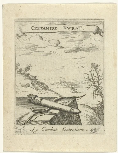 Pijl en boog by Albert Flamen, print, 1672
