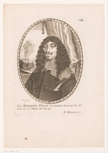 Portret van de markies van Ville by anonymous, print, 1657