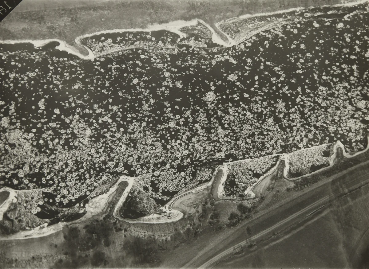 Ice Floes on the Elbe by Robert Petschow, photograph, 1924