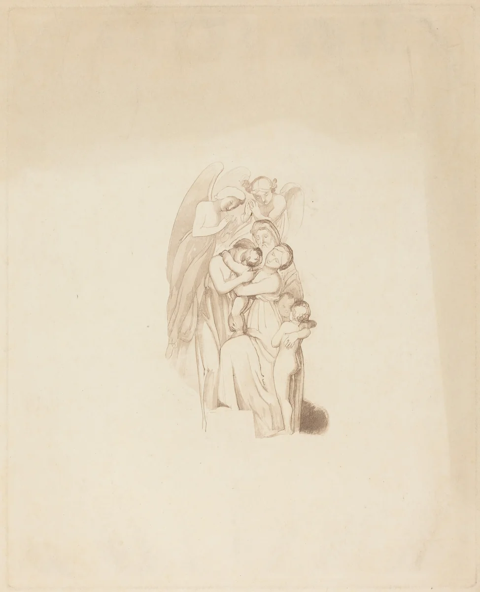 Holy Family? with Angels by British 19th Century, print, 1800-1899