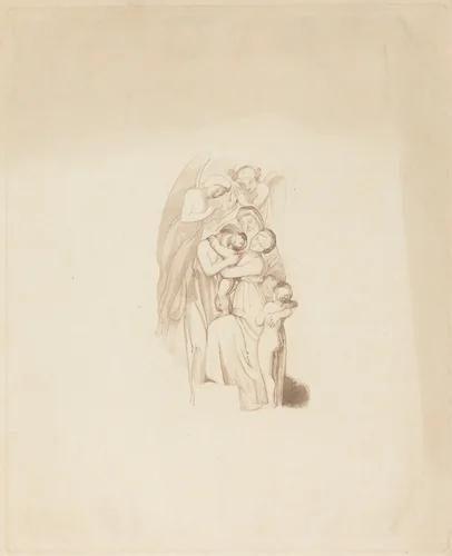 Holy Family? with Angels by British 19th Century, print, 1800-1899