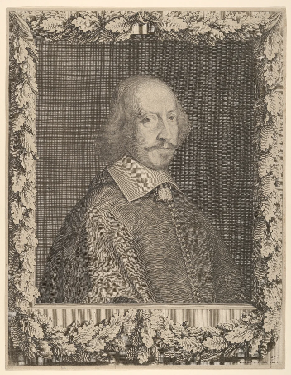 Cardinal Jules Mazarin by Robert Nanteuil, print, 1656